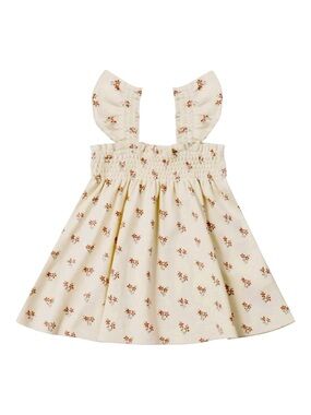 NWTS Quincy Mae Smocked Jersey Dress Set - Ivory Summer Flower size 3-6 months